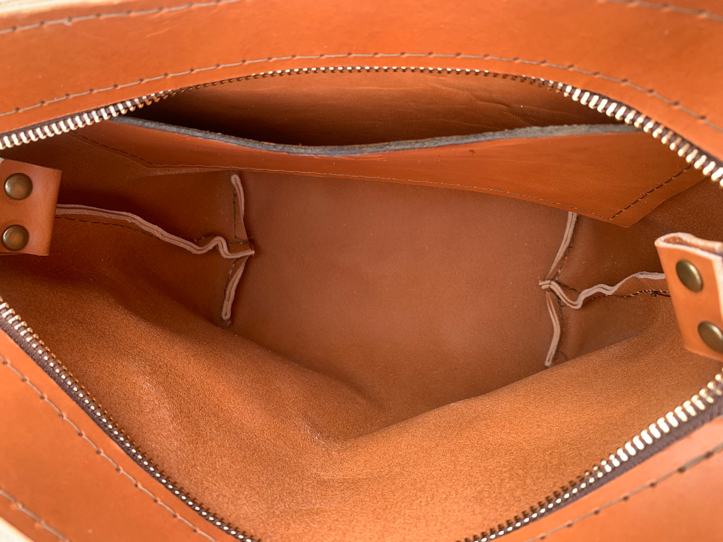 Tan Leather Crossbody Bucket Bag