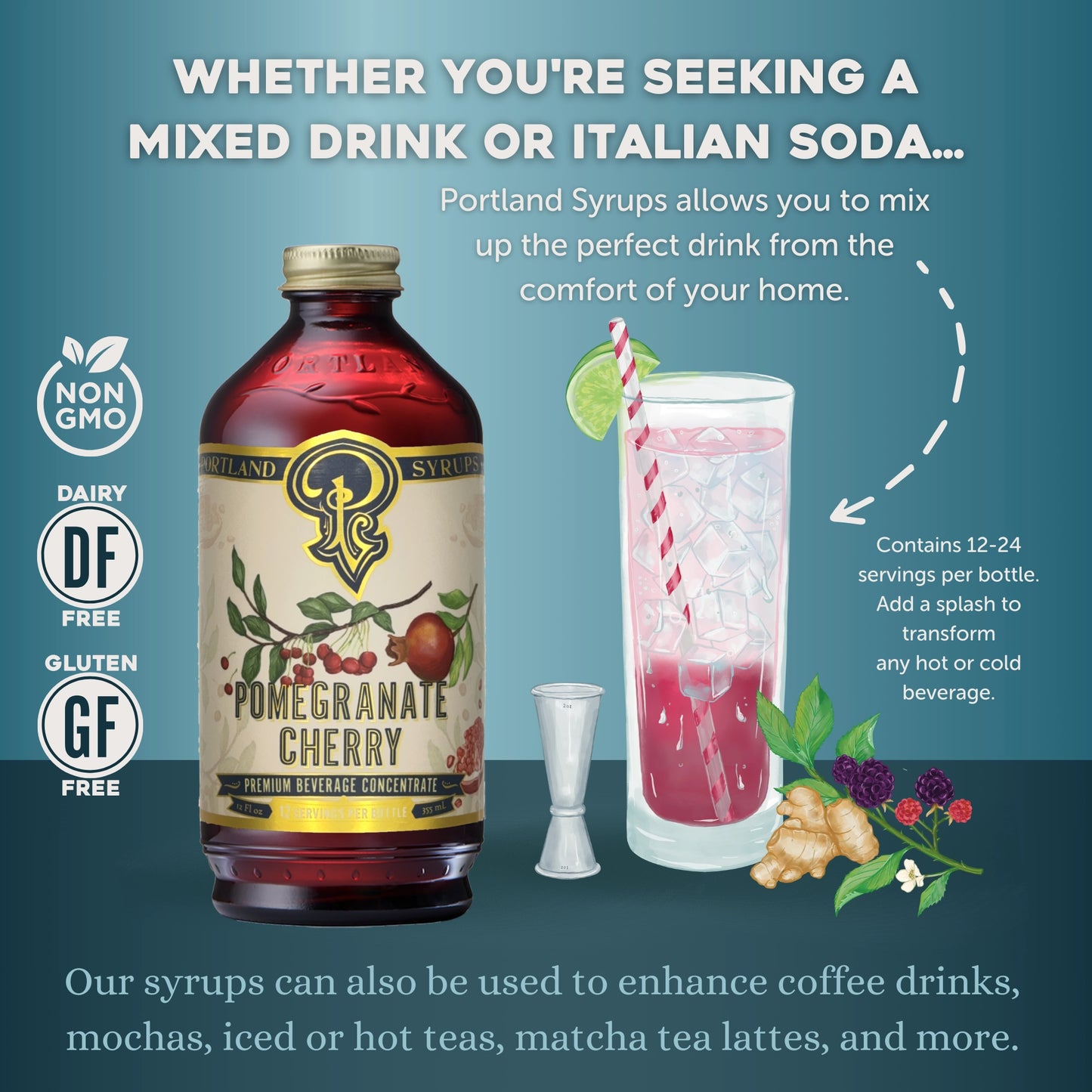 Pomegranate Cherry Syrup (Portland Syrups)