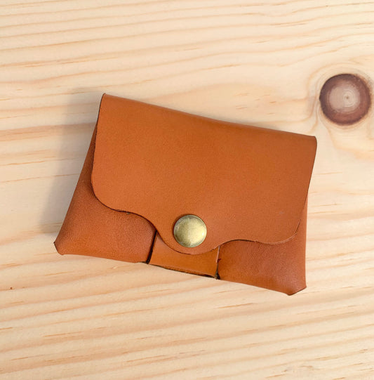 Tan Leather Card Wallet
